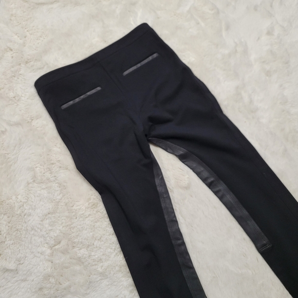 Theory Riding Pants C Fixture Ponte Black Leather Trim Casual Equestrian Women 4 - Picture 8 of 8